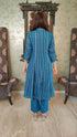 Blue Kurta Jacket Set