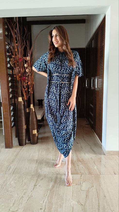 Blue Lagoon Tie Up Dress