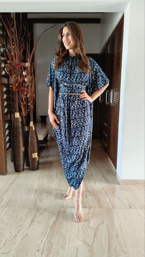 Blue Lagoon Tie Up Dress