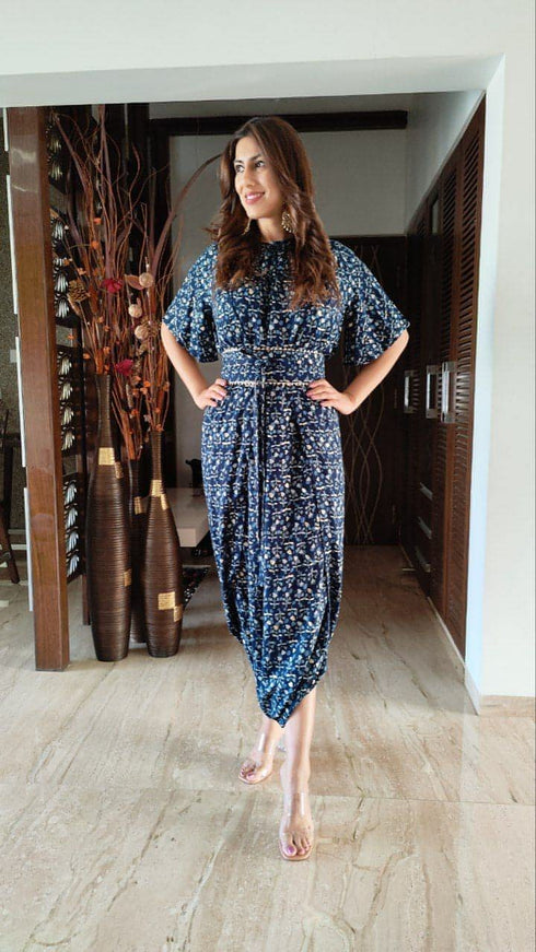 Blue Lagoon Tie Up Dress