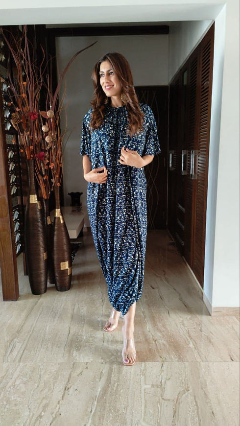 Blue Lagoon Tie Up Dress