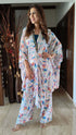 Blue White Doodle - Three Piece Coord Set
