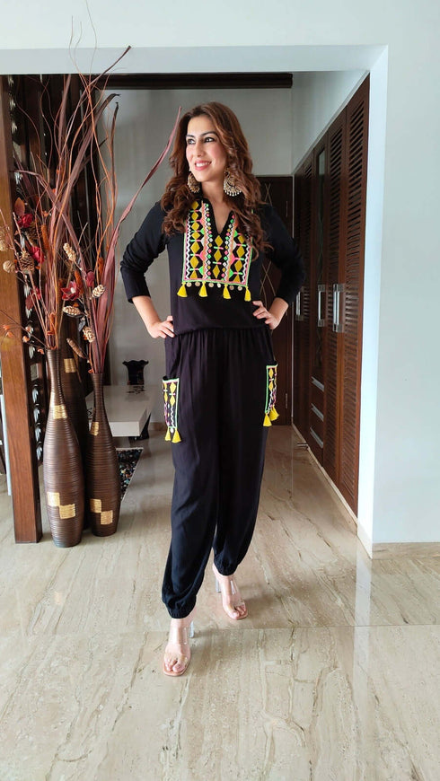 Boho Black Coord Set