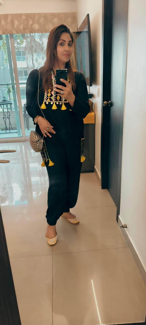 Boho Black Coord Set