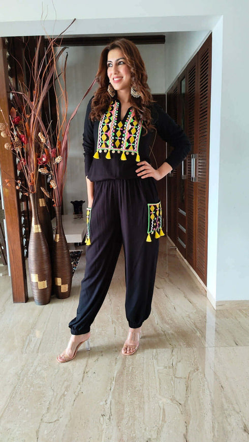 Boho Black Coord Set