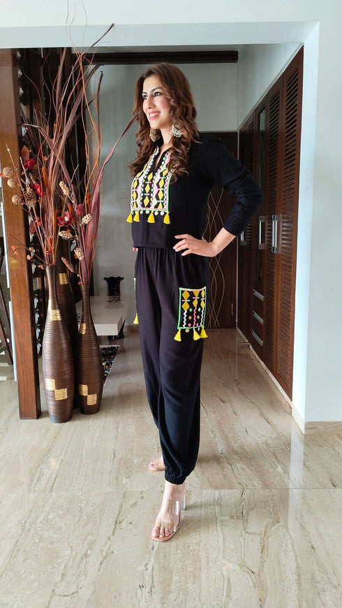 Boho Black Coord Set