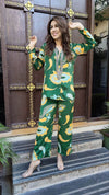 Bottle Green Crepe Coord Set