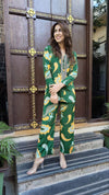 Bottle Green Crepe Coord Set