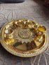 Brass Kundan Pooja Thali 7 Pc Set - Accessory