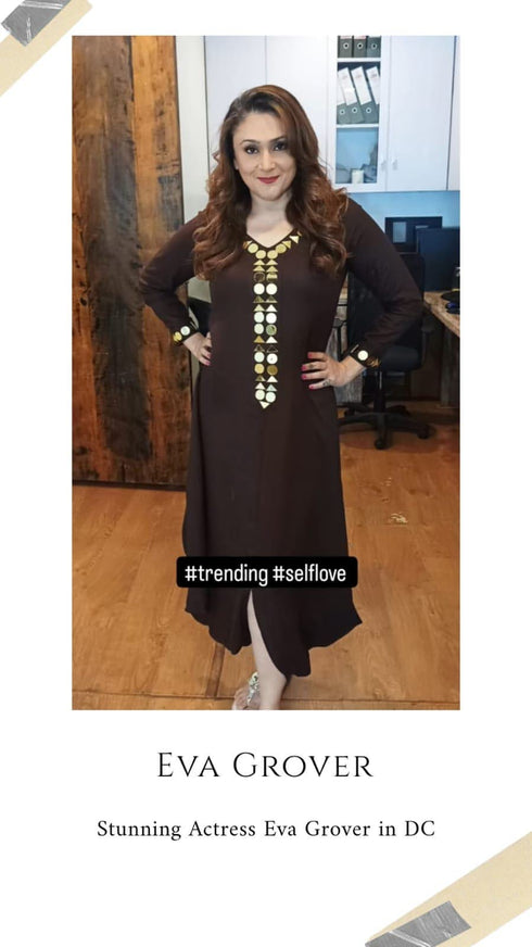 Brown Gold Dress