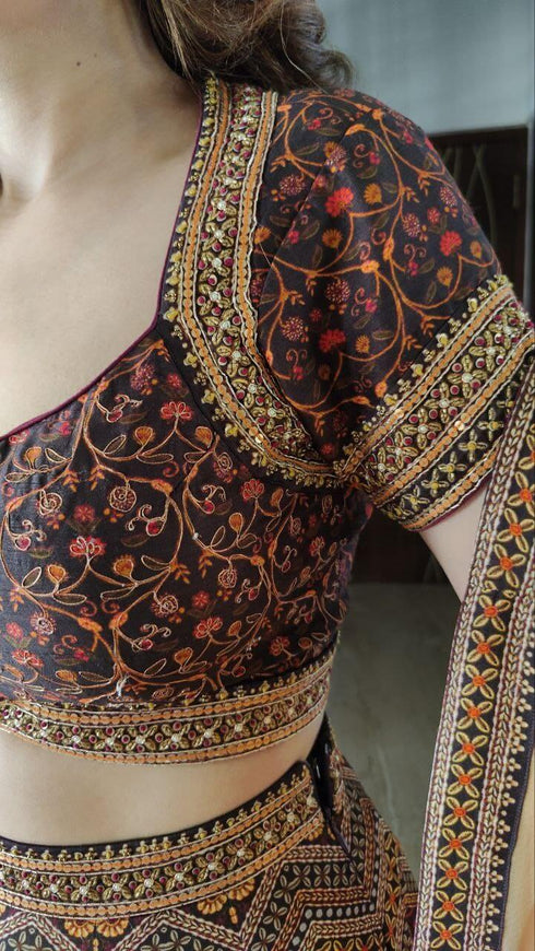 Brown Lehenga Set