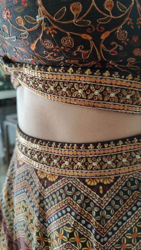 Brown Lehenga Set