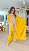 Shimmer Tissue Mustard Yellow Farshi Set