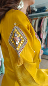 Shimmer Tissue Mustard Yellow Farshi Set