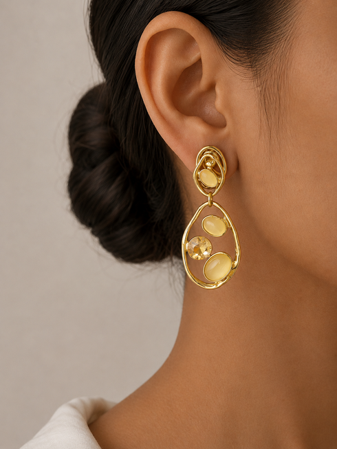 Stone Drop Earrings