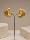 Gold Swirl Stud Earrings