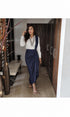 Navy Blue Drape Skirt for Women - All Occasions