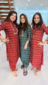 Dark Red Pathani Set