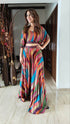 (@Debina Bonnerjee) Stripe Technicolour Coord Set