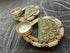 Embroidery Green Diya Set - Accessory