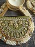 Embroidery Green Diya Set - Accessory