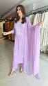 Embroidery Lavender Purple Suit Set