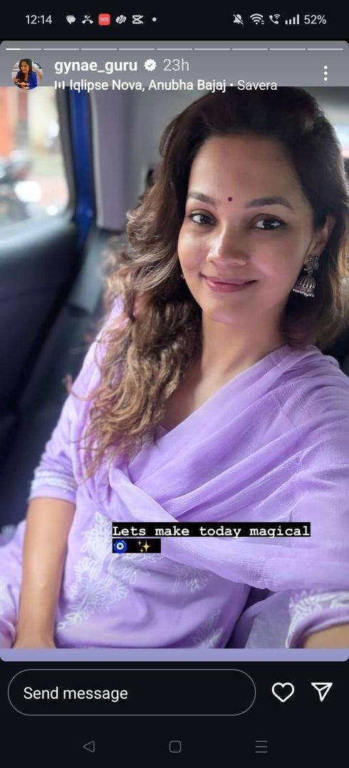 Embroidery Lavender Purple Suit Set