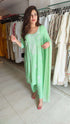 Embroidery Pista Green Suit Set