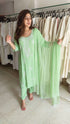 Embroidery Pista Green Suit Set