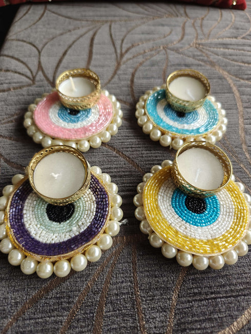 Evil Eye Diya Set - Accessory