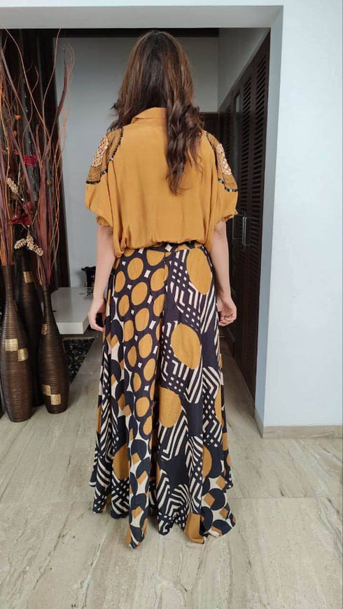 Festive Tan Brown Coord Set