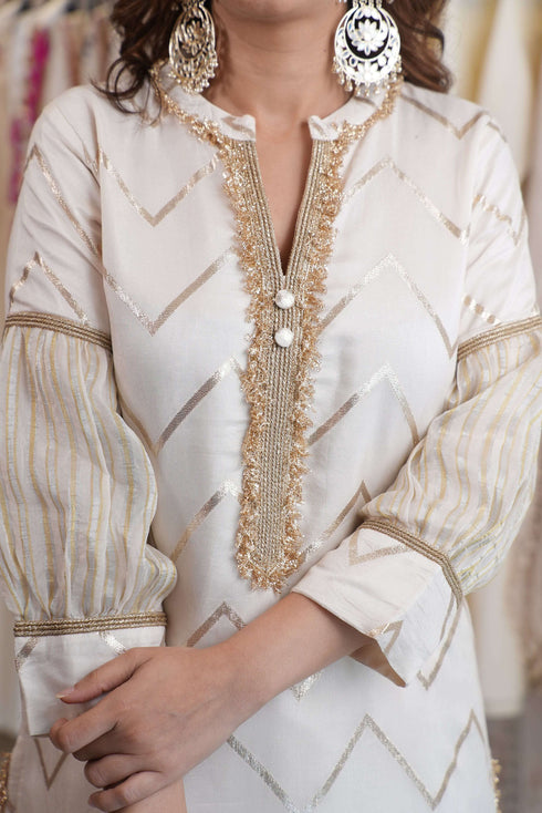 Festive White Pathani Set