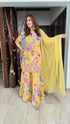 Floral Yellow Sharara Set