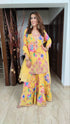 Floral Yellow Sharara Set