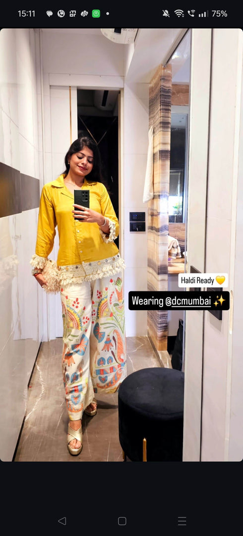 Fringe Yellow Coord Set