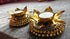 Ghungroo Gold Petal Diya Set (Pair of 2) - Accessory
