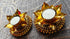 Ghungroo Gold Petal Diya Set (Pair of 2) - Accessory