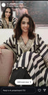 Gold Black Striped Kaftan Set
