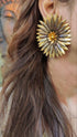 Golden Daisy Stud Earrings