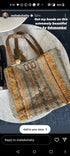 Green Brown Banjara Handcrafted Embroidery Tote Bag