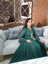 Green Ghera Dress With Neckpiece