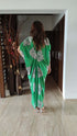 Green Leaf Kaftan One Piece Dress
