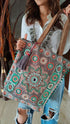 Grey Beadwork Banjara Handcrafted Embroidery Tote Bag