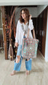 Grey Beadwork Banjara Handcrafted Embroidery Tote Bag