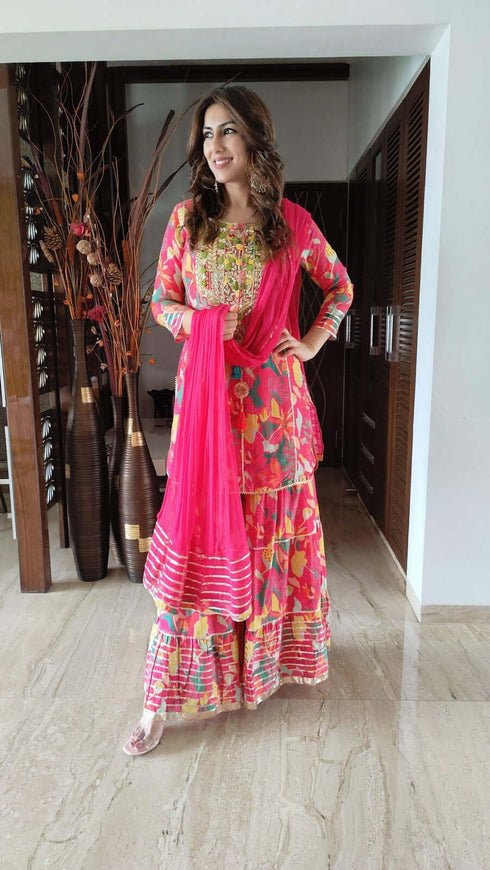 Gulaabi Pink Sharara Set