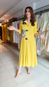 Hand Painted Yellow Dress