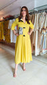 Hand Painted Yellow Dress