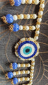 Handcrafted Blue Pearl Evil Eye Toran - Accessory