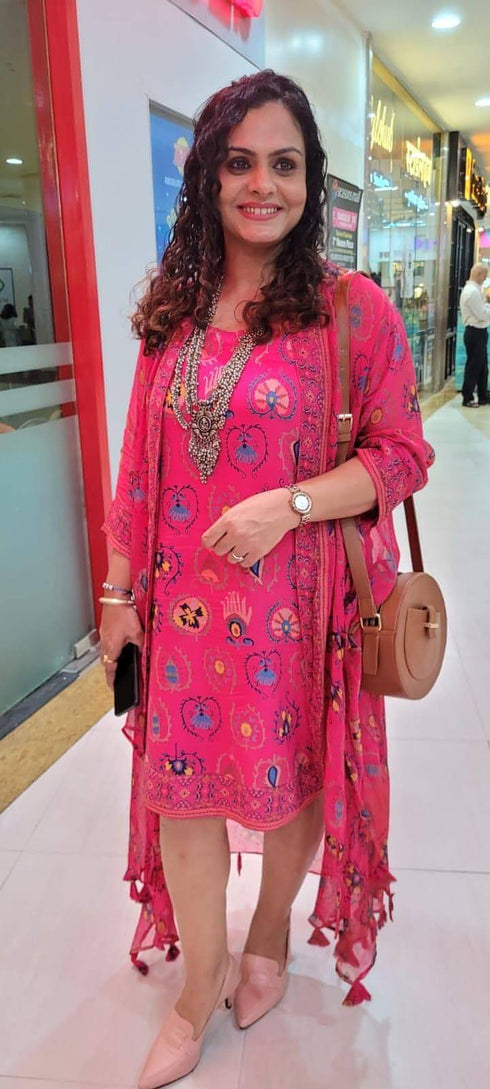 Hot Pink Georgette Set