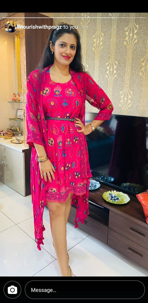 Hot Pink Georgette Set